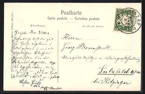 AK Maria-Eich, Ortspartie mit Kirche