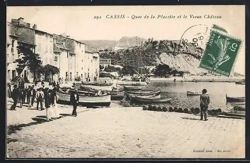 AK Cassis, Quai de la Placette et le Vieux Château