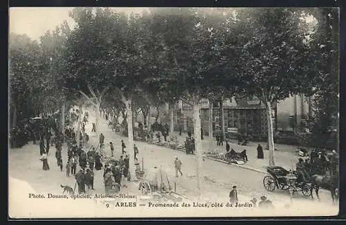 AK Arles, Promenade des Lices, côté du Jardin