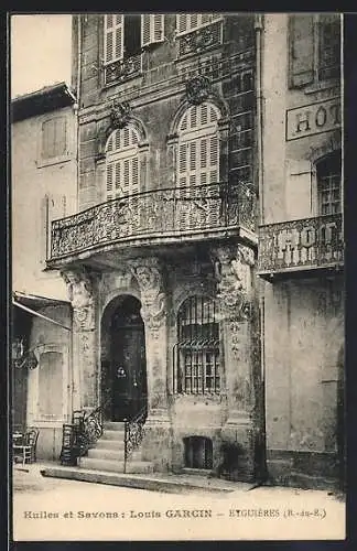 AK Eyguières, Huile et Savons: Facade de Louis Garcin