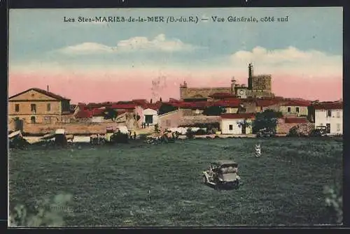 AK Les Saintes-Maries-de-la-Mer, Vue Générale, côté sud