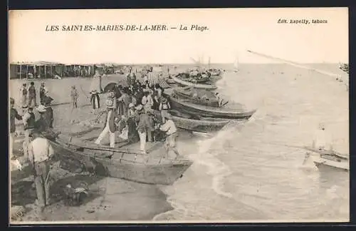 AK Les Saintes-Maries-de-la-Mer, La Plage