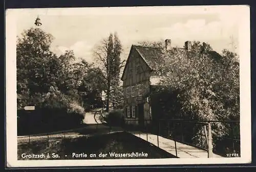 AK Groitzsch i. Sa., Am Gasthof Wasserschänke