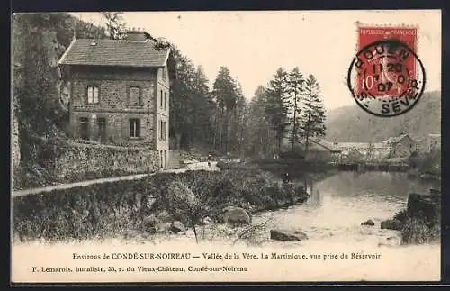 AK Condé-sur-Noireau, Vallée de la Vère, La Martinière, vue prise du Réservoir