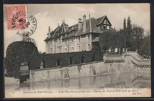 AK Saint-Martin-aux-Chartrains, Château de Tou-l`Auville, côté du Parc