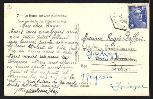 AK Le Home-sur-Mer, Vue générale des villas et de la mer