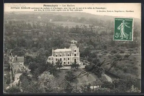 AK Pennedepie, Cottage normand avec vue sur la mer et la vallée de Pennedepie