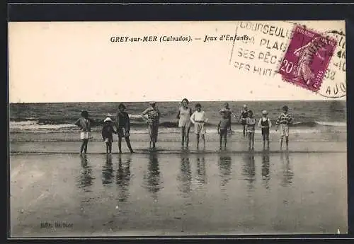 AK Grey-sur-Mer, Jeux d`enfants sur la plage