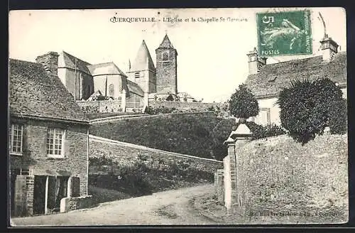 AK Querqueville, L`Église et la Chapelle St-Germain