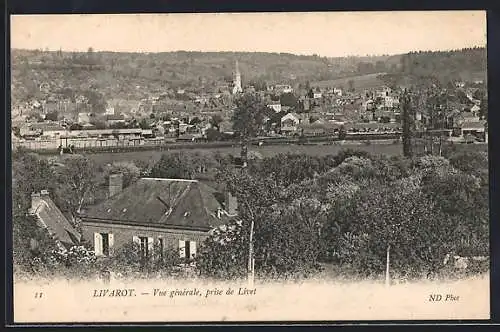 AK Livarot, Vue générale, prise de Livet