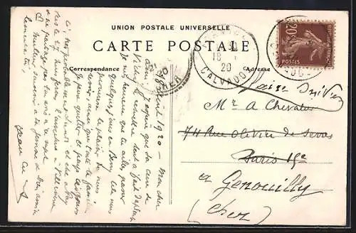 AK Aignerville, Facade Sud du Château du Calvados