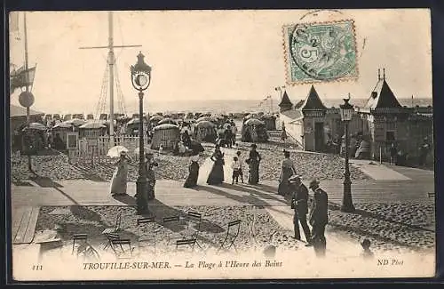 AK Trouville-sur-Mer, La Plage à l`Heure des Bains