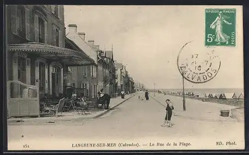 AK Langrune-sur-Mer, La Rue de la Plage