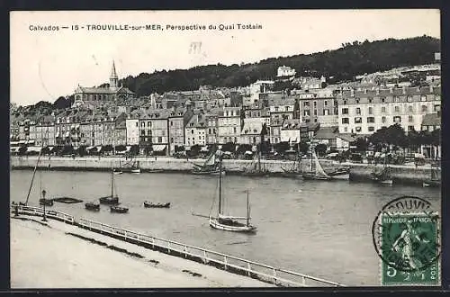 AK Trouville-sur-Mer, Perspective du Quai Tostain