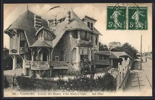 AK Cabourg, Avenue des Dunes, Villa Modern-Style