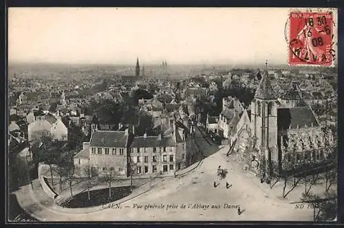AK Caen, Vue générale prise de l`Abbaye aux Dames