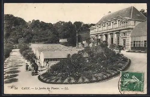 AK Caen, Le Jardin des Plantes et serres historiques
