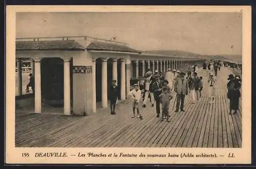 AK Deauville, Les Planches et la Fontaine des nouveaux bains, Adda architecte