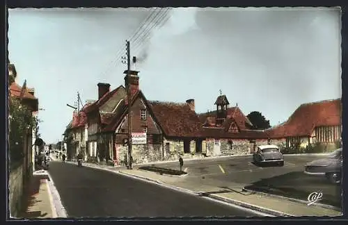 AK Dives-sur-Mer, Rue de la Mer avec voitures et maisons traditionnelles