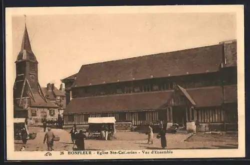 AK Honfleur, Église Ste-Catherine, Vue d`ensemble