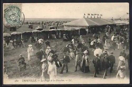 AK Trouville, La Plage et les Planches