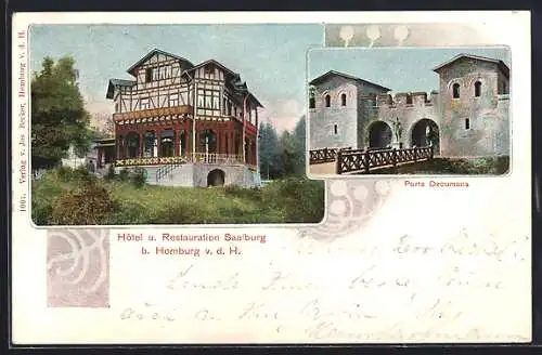 AK Saalburg / Taunus, Hotel & Restauration, Porta Decumana