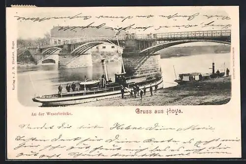 AK Hoya / Weser, An der Weserbrücke