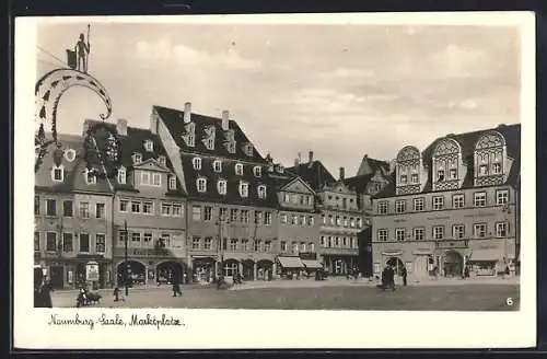 AK Naumburg / Saale, Blick auf den Markplatz