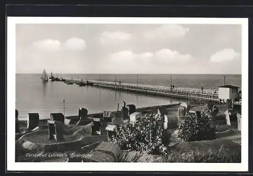 AK Lubmin, Strand und Seebrücke