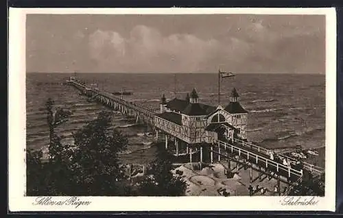 AK Sellin a. Rügen, Blick auf die Seebrücke