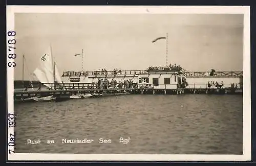 AK Rust am Neusiedler See, Seebrücke mit Restaurant