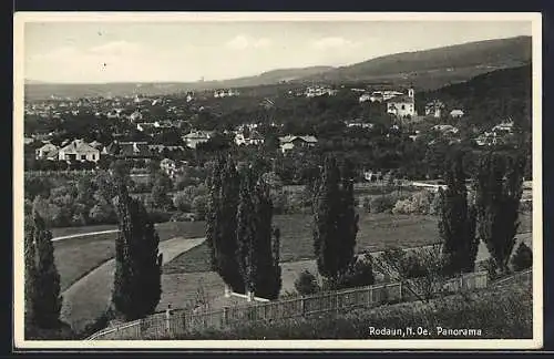 AK Rodaun /N. Oe., Blick von einer Anhöhe auf den Ort