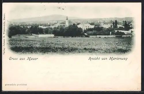 AK Wien-Mauer, Ansicht vom Marienweg