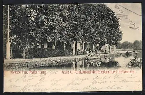 AK Falkenberg / Lilienthal, Cafe und Restaurant der Bierbrauerei Falkenberg