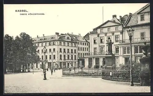 AK Kassel, Obere Königstrasse mit Restaurant Gerhardt