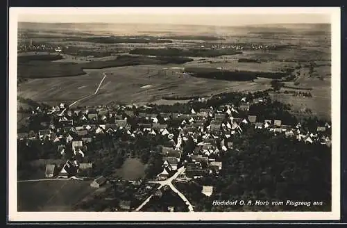 AK Hochdorf / Horb, Fliegeraufnahme mit Ort und Umgebung