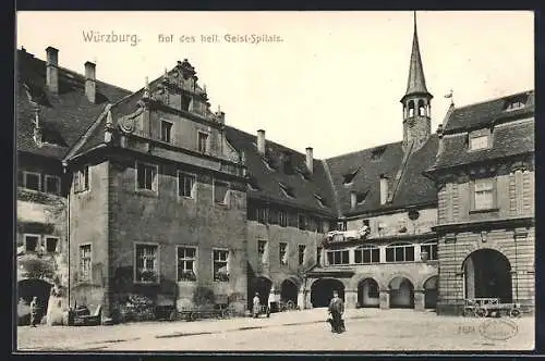 AK Würzburg, Hof des heiligen Geist-Spitals