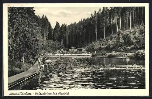 AK Altenau /Oberharz, Waldschwimmbad, Okerteich