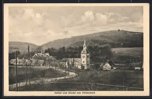 AK Dittersbach, Schloss und Kirche