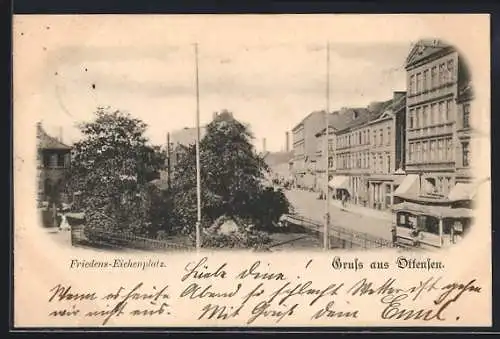 AK Ottensen, Friedens-Eichenplatz mit Strassenpartie