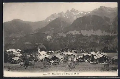 AK Champéry et la Dent du Midi