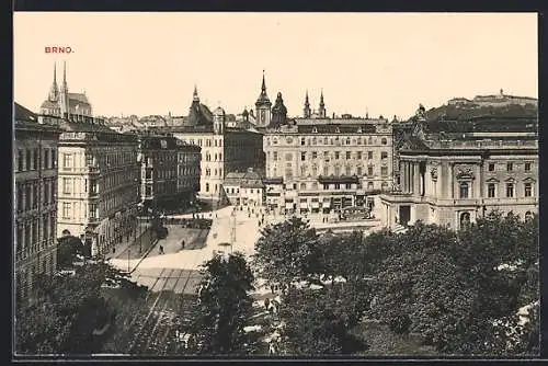 AK Brünn / Brno, Staatsrealschule, Bienenhaus, Stadttheater