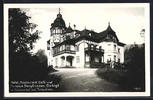 AK Birkit im Polzental, Hotel Restaurant Bergfrieden, Aussenansicht