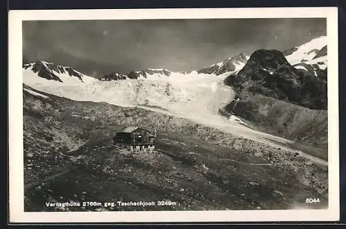 AK Vernagthütte, Ansicht gegen Taschachjoch