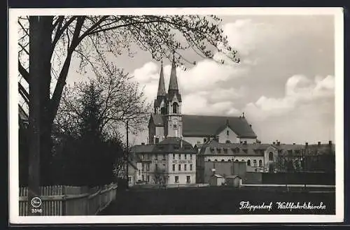 AK Filippsdorf, Wallfahrtskirche und Hotel Goldener Engel