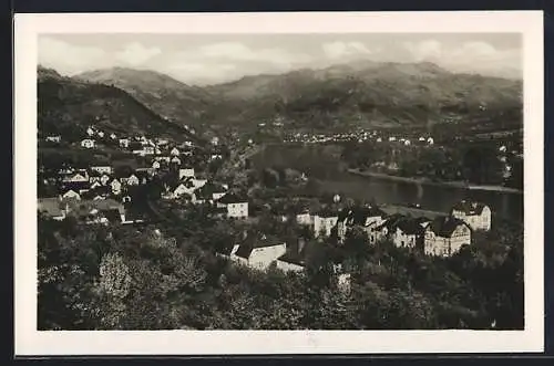 AK Salesel / Dolni Zalezly, Wolken über Bergen an der Elbe