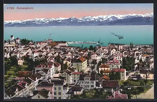 AK Romanshorn, Gesamtansicht aus der Vogelschau