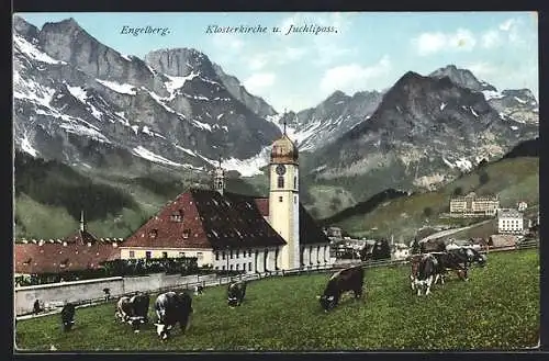 AK Engelberg, Klosterkirche un. Juchlipass