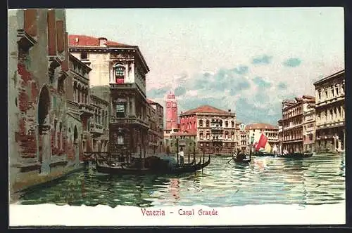 Lithographie Venezia, Canal Grande