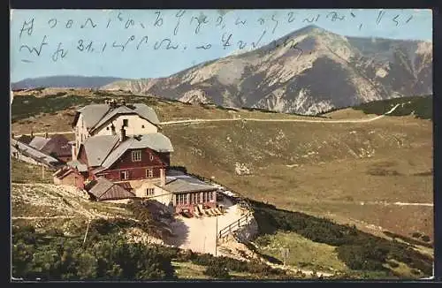 AK Ottoschutzhaus, Berghütte gegen den Schneeberg